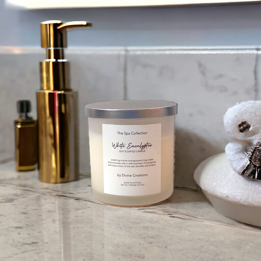 White Eucalyptus Scented Soy Candle